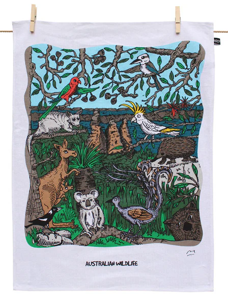 Australian Wildlife Tea Towel