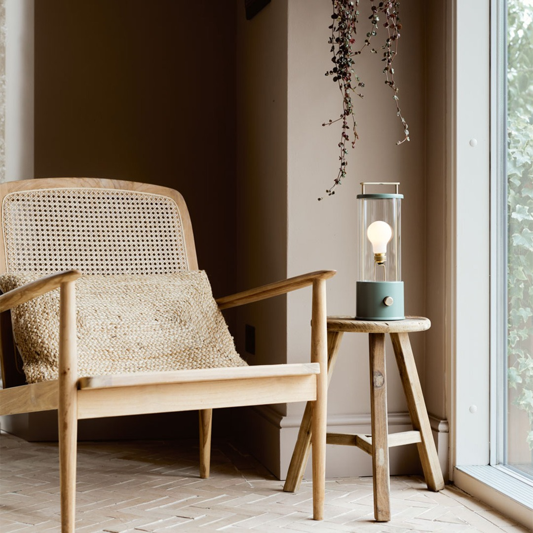 The Muse Portable Lamp in Pleasure Garden Green