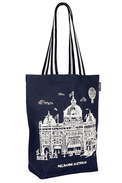 Melbourne Denim Double Sided Tote Bag