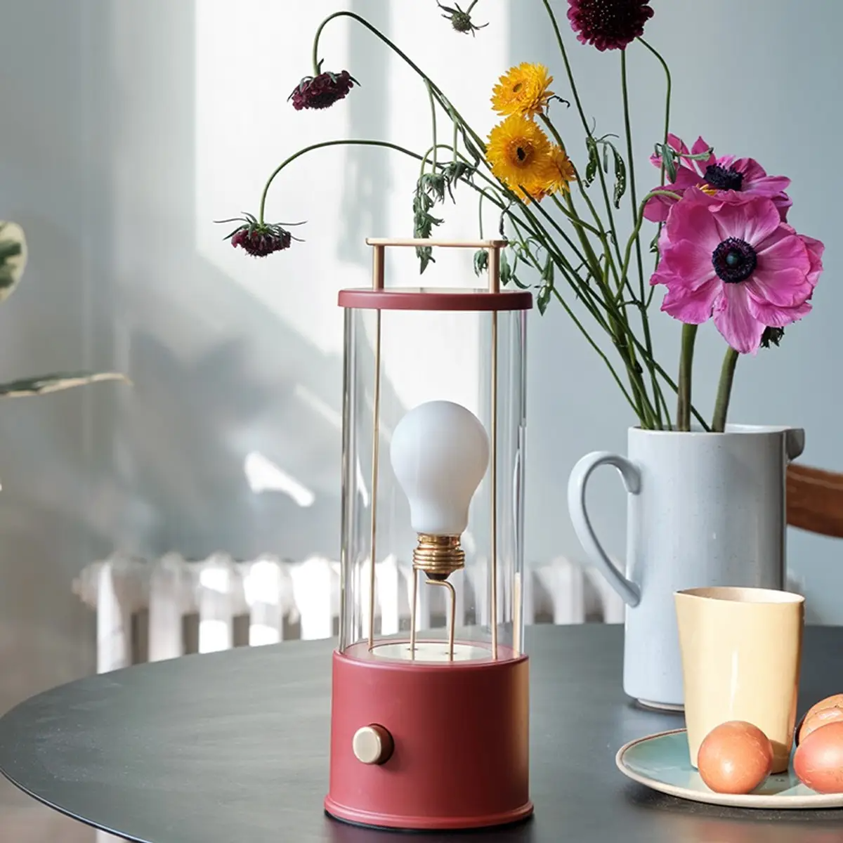 The Muse Portable Lamp in Pomona Red