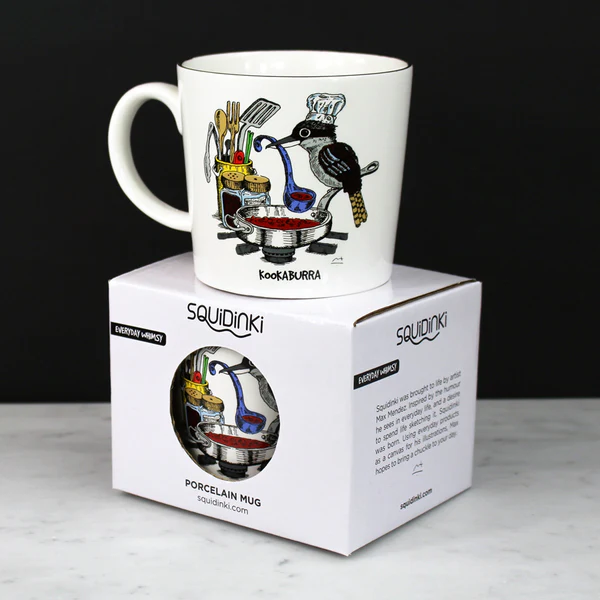 Porcelain Mug: Kookaburra & Cockatutu