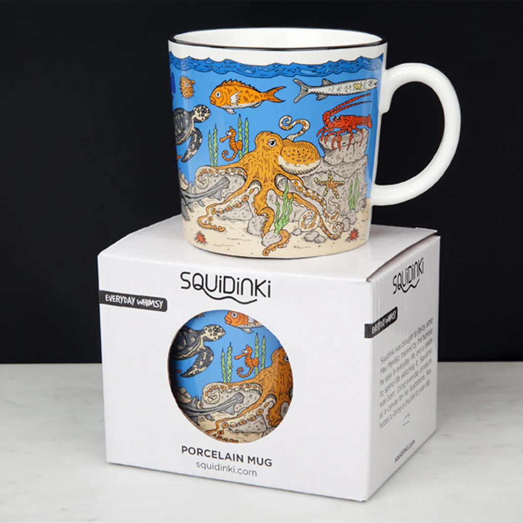Porcelain Mugs: Marine Life