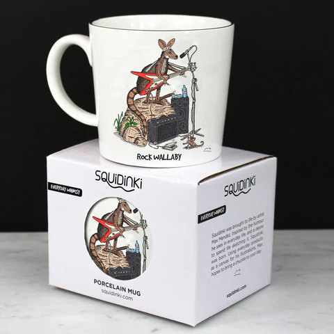 Porcelain Mug: Wallaby & Platypus