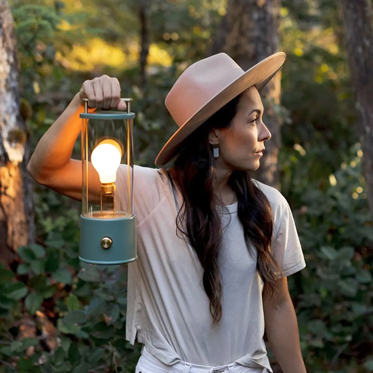 The Muse Portable Lamp in Pleasure Garden Green