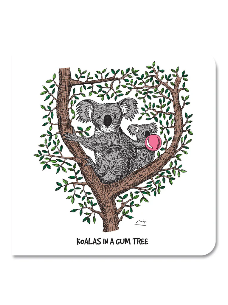 Greeting cards: Koalas in a Gum Tree