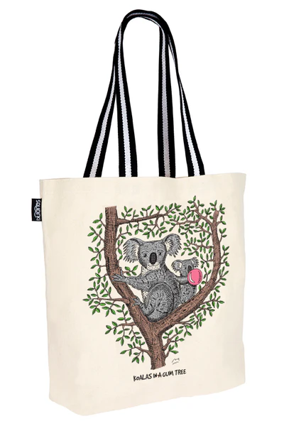 Koalas in a gum tree Tote Bag